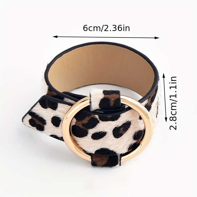 Geometric Leopard Print Bracelet for Women